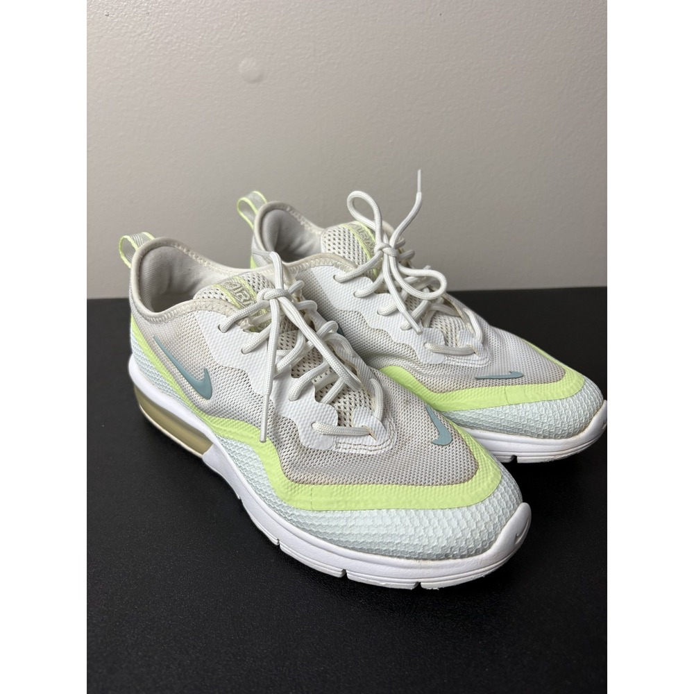 Nike Air Max Sequent 4.5 Women 5.5 White Volt BQ8824-102 Good Running Sneakers